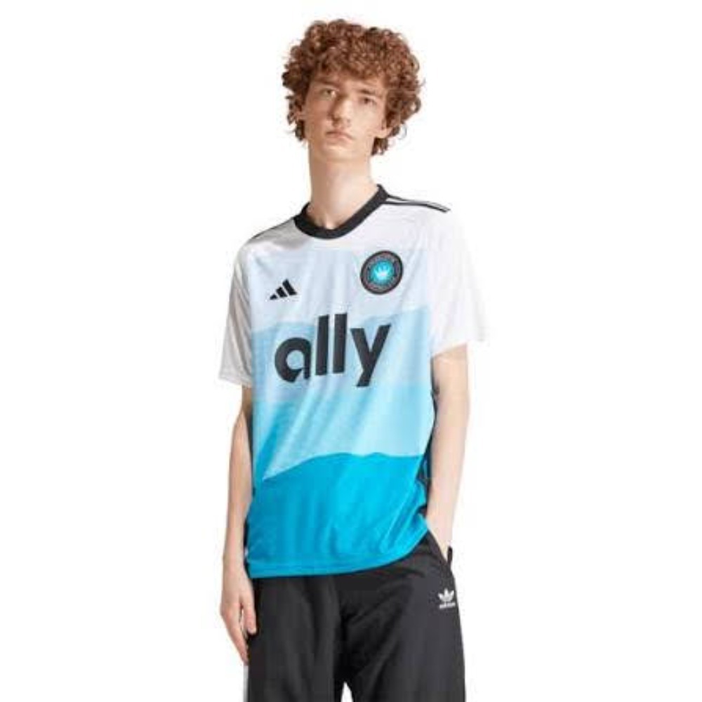Mens Size XS Adidas Soccer Jersey MLS Charlotte FC 2023 Blue White HZ6174 185